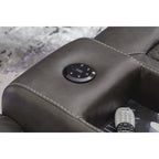 Causeuse inclinable motorisée avec console Signature Design by Fyne-Dyme - 74 po L x 43 po P x 43 po H