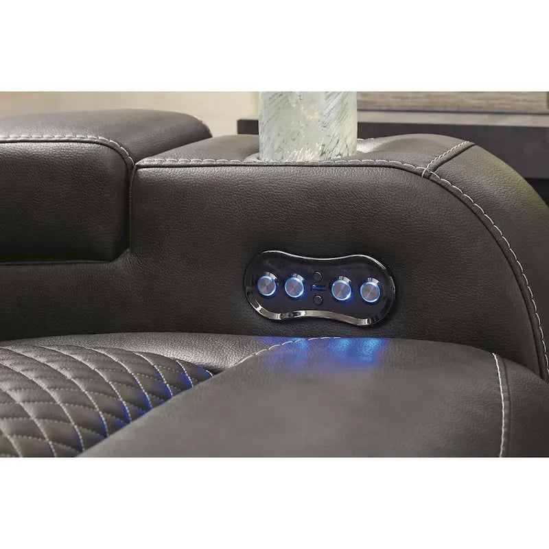 Causeuse inclinable motorisée avec console Signature Design by Fyne-Dyme - 74 po L x 43 po P x 43 po H