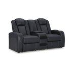 Causeuse inclinable motorisée avec console Signature Design by Fyne-Dyme - 74 po L x 43 po P x 43 po H