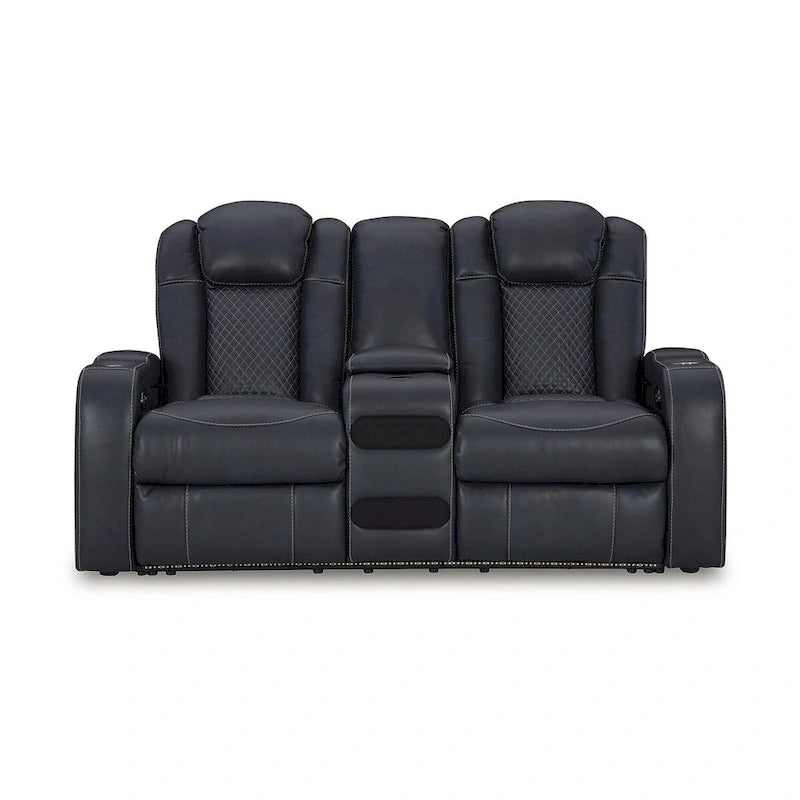 Causeuse inclinable motorisée avec console Signature Design by Fyne-Dyme - 74 po L x 43 po P x 43 po H
