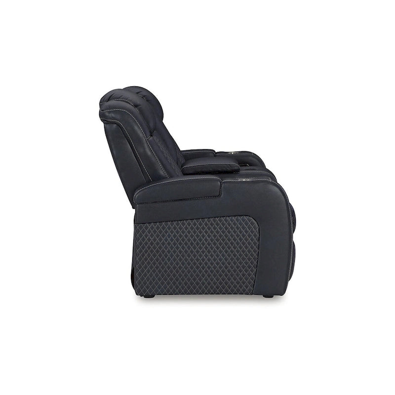 Causeuse inclinable motorisée avec console Signature Design by Fyne-Dyme - 74 po L x 43 po P x 43 po H