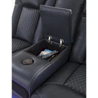 Causeuse inclinable motorisée avec console Signature Design by Fyne-Dyme - 74 po L x 43 po P x 43 po H