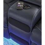 Causeuse inclinable motorisée avec console Signature Design by Fyne-Dyme - 74 po L x 43 po P x 43 po H