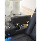 Causeuse inclinable motorisée avec console Signature Design by Fyne-Dyme - 74 po L x 43 po P x 43 po H
