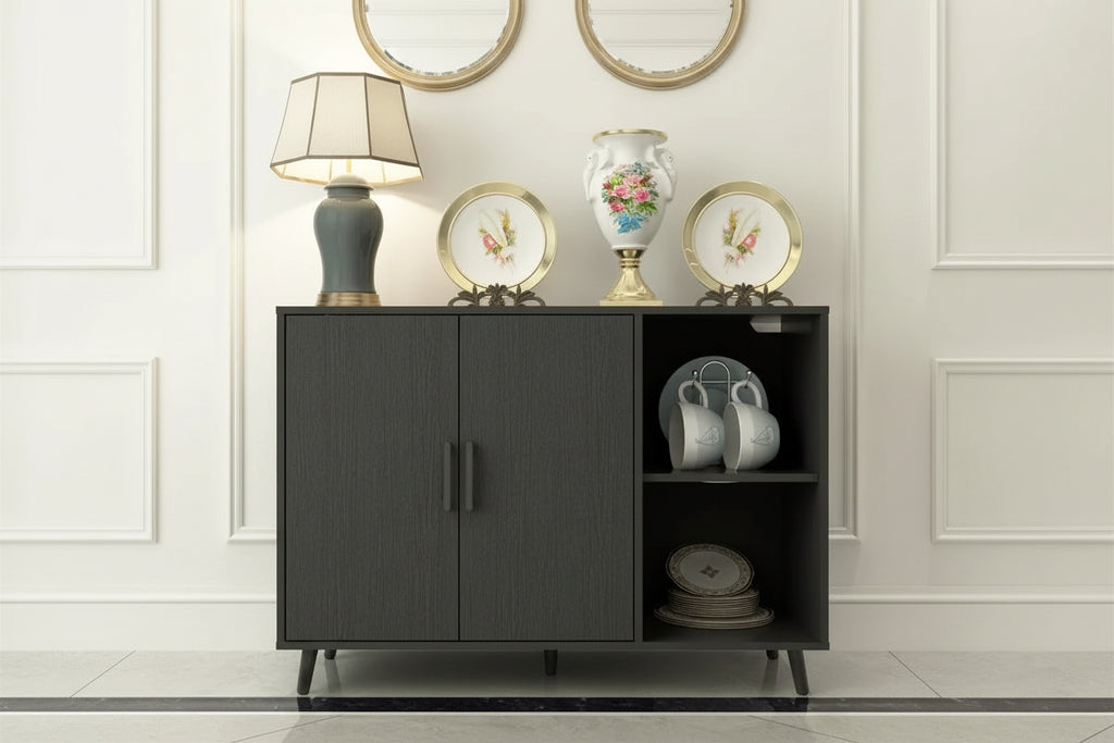 Kitchen Sideboard with 2 Door 2 Shelves - 15D x 41.7W x 32.6H