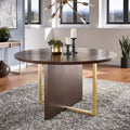 Andrea Espresso 54-inch Round Dining Table by   - 54 Round Dining Table