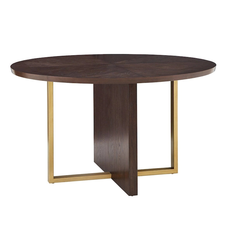 Table à manger ronde Andrea Espresso de 54 pouces par   - Table à manger ronde de 54 pouces