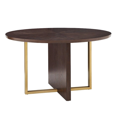 Table à manger ronde Andrea Espresso de 54 pouces par   - Table à manger ronde de 54 pouces