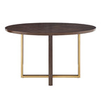 Table à manger ronde Andrea Espresso de 54 pouces par   - Table à manger ronde de 54 pouces