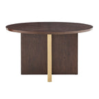 Table à manger ronde Andrea Espresso de 54 pouces par   - Table à manger ronde de 54 pouces