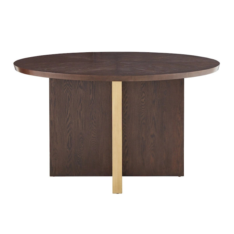 Table à manger ronde Andrea Espresso de 54 pouces par   - Table à manger ronde de 54 pouces
